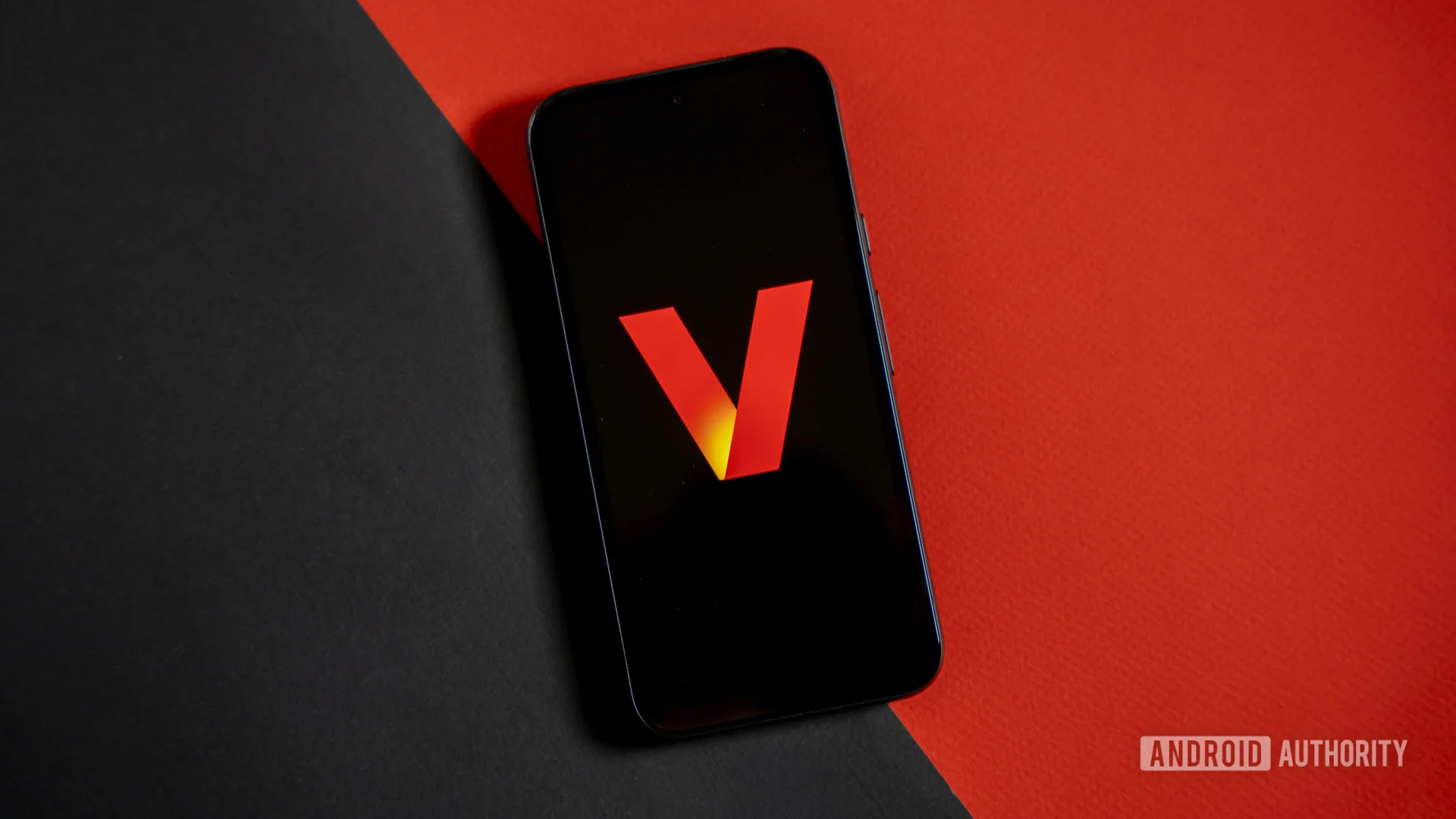Verizon Wireless logo on phone stock photo 8
