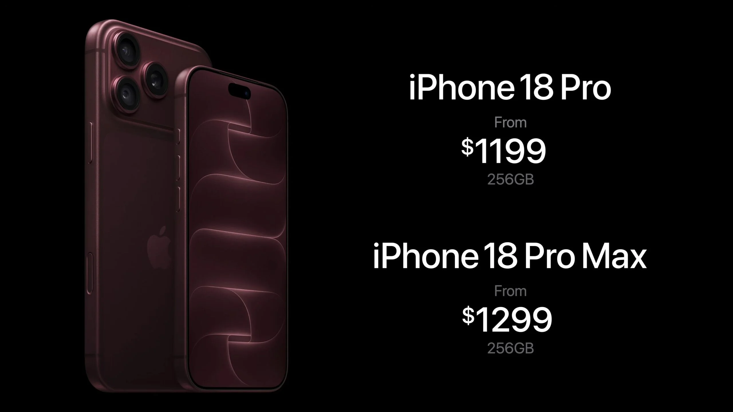 Apple iPhone 18 Pro and iPhone 18 Pro Max Pricing
